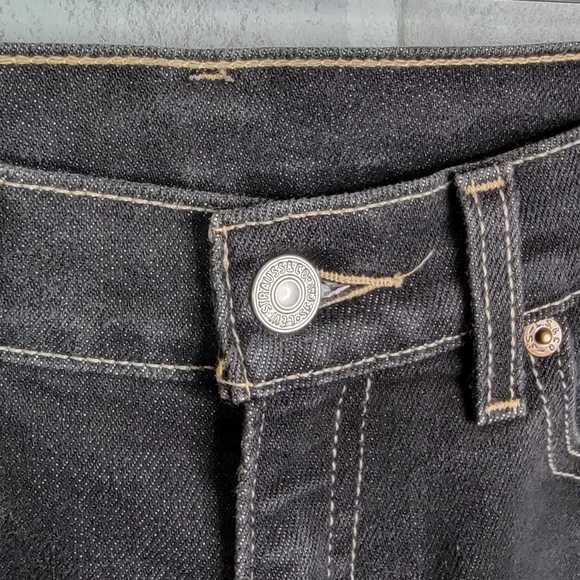 Levi's 515 Boot Cut Lower Rise Vintage Y2K Flaired Black Denim Jeans Size 6 Mis - Picture 8 of 16